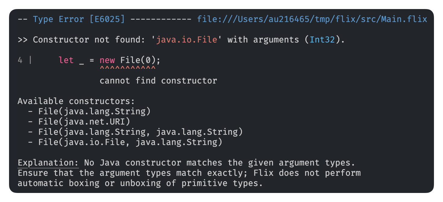 constructor not found